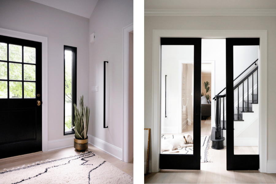 Side by side of interior of entry way