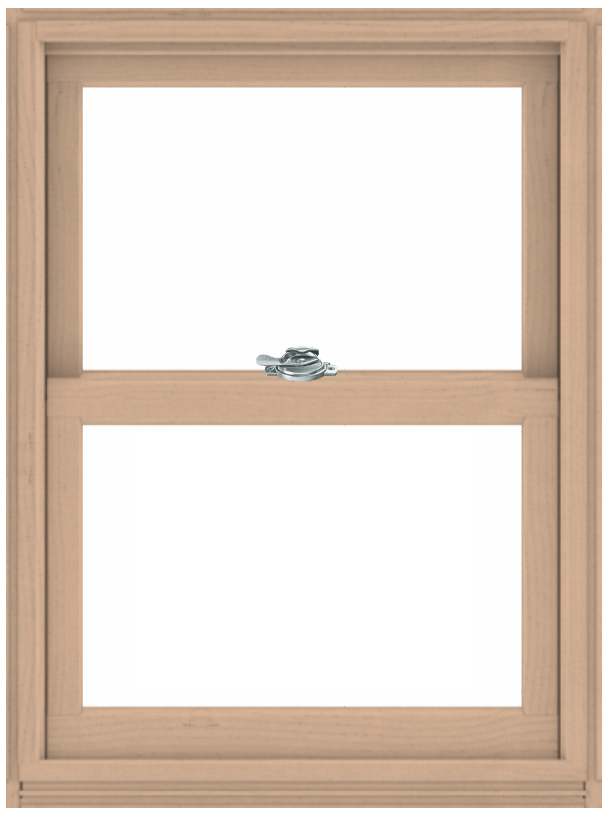 A series double hung andersen window in color maple