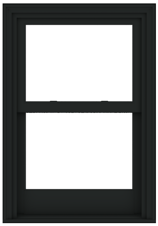 andersen e series double-hung window with black trim